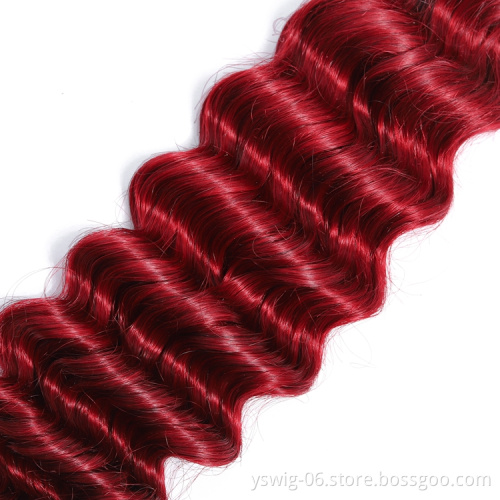 China Suppliers Sell 100% Unprocessed Virgin Remy Hair Extension Human Hair Indian Deep Wave